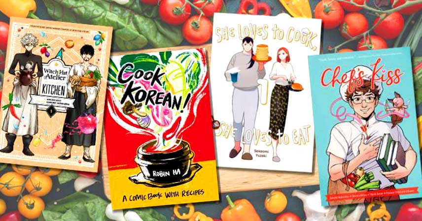 Libros de recetas de la comida que aparece en los comics